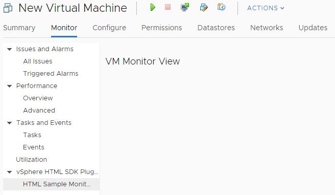 This screenshot shows a virtual machine Monitor view.