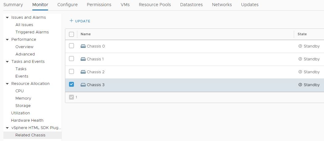 Screenshot shows a plug-in extension to the HostSystem Monitor view.